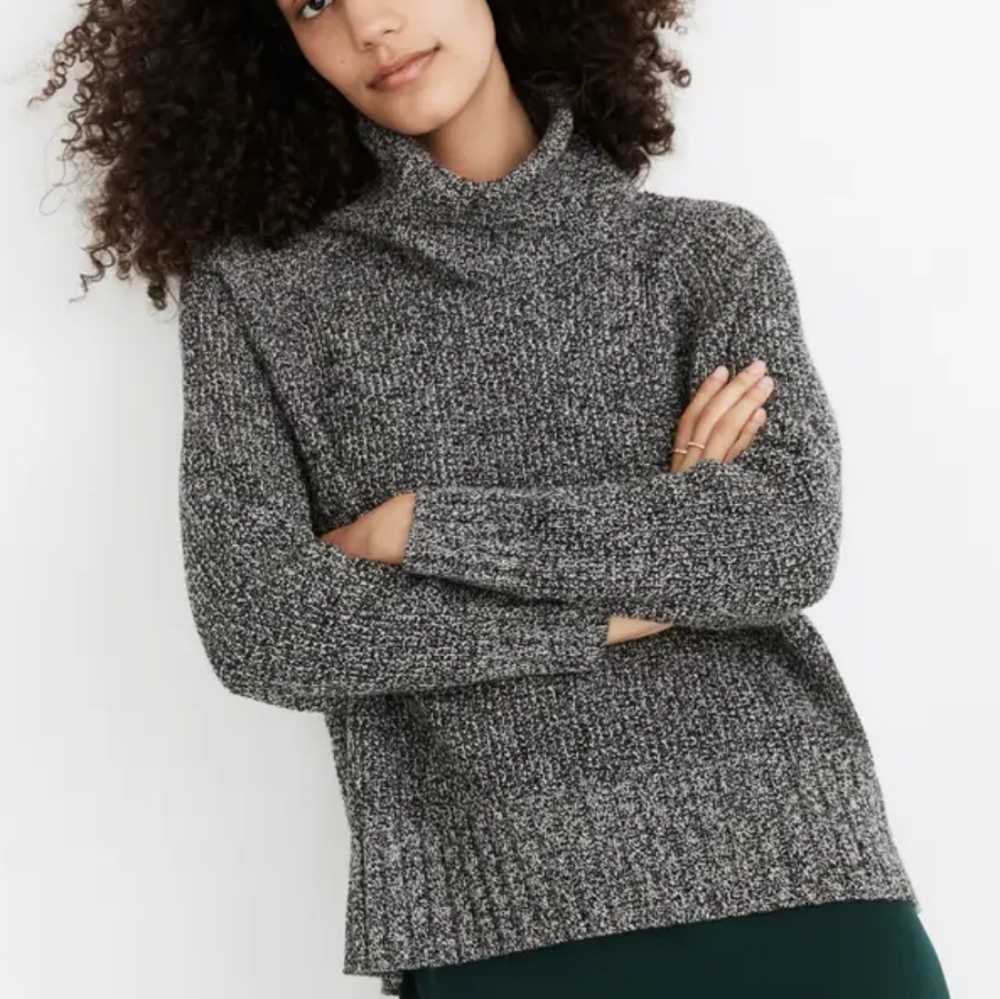 MADEWELL Eastbrook Turtleneck Crossback Sweater